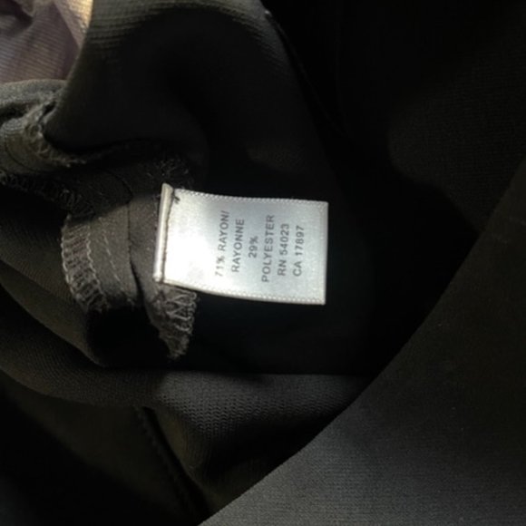 Black long flowing dress pants with side zip - Picture 6 of 7